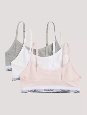 Σετ 3 βαμβακερών Cotton Stretch Bralette χωρίς φόδρα για κορίτσια Σετ 3 βαμβακερών Cotton Stretch Bralette χωρίς φόδρα για κορίτσια