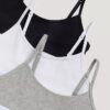 Σετ 3 βαμβακερών Cotton Stretch Bralette χωρίς φόδρα για κορίτσια Σετ 3 βαμβακερών Cotton Stretch Bralette χωρίς φόδρα για κορίτσια