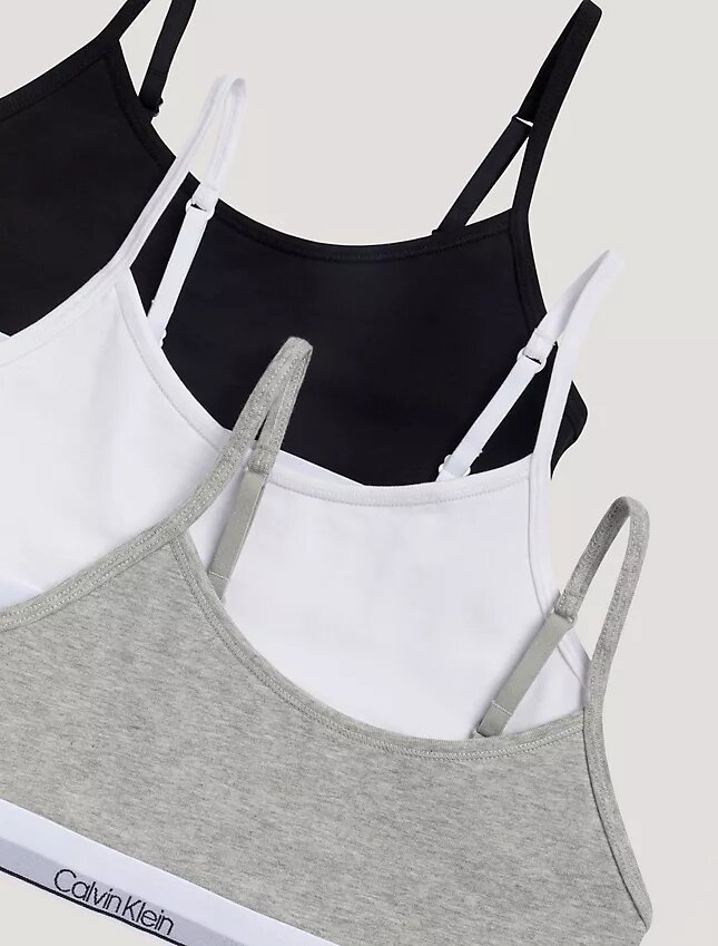 Σετ 3 βαμβακερών Cotton Stretch Bralette χωρίς φόδρα για κορίτσια Σετ 3 βαμβακερών Cotton Stretch Bralette χωρίς φόδρα για κορίτσια