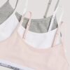Σετ 3 βαμβακερών Cotton Stretch Bralette χωρίς φόδρα για κορίτσια Σετ 3 βαμβακερών Cotton Stretch Bralette χωρίς φόδρα για κορίτσια
