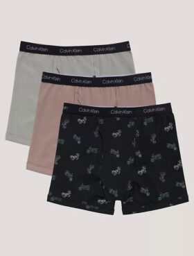 Σετ 3 βαμβακερών Cotton Stretch Μποξεράκια για αγόρια