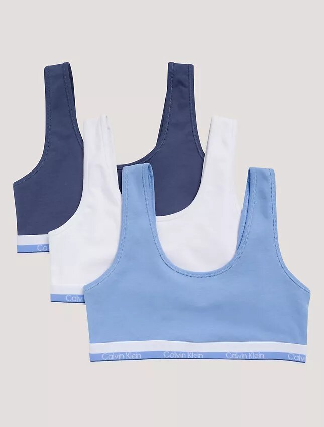 Σετ 3 βραδινών Bralette από Cotton Stretch για κορίτσια Σετ 3 βραδινών Bralette από Cotton Stretch για κορίτσια