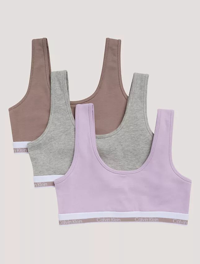 Σετ 3 βραδινών Bralette από Cotton Stretch για κορίτσια Σετ 3 βραδινών Bralette από Cotton Stretch για κορίτσια