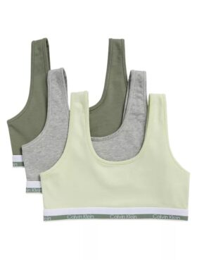 Σετ 3 βραδινών Bralette από Cotton Stretch για κορίτσια