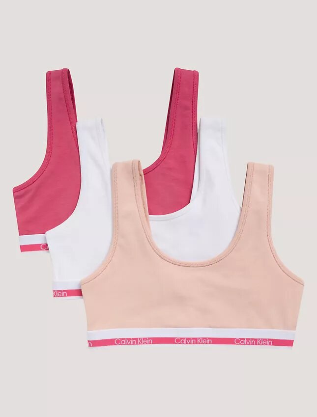 Σετ 3 βραδινών Bralette από Cotton Stretch για κορίτσια Σετ 3 βραδινών Bralette από Cotton Stretch για κορίτσια