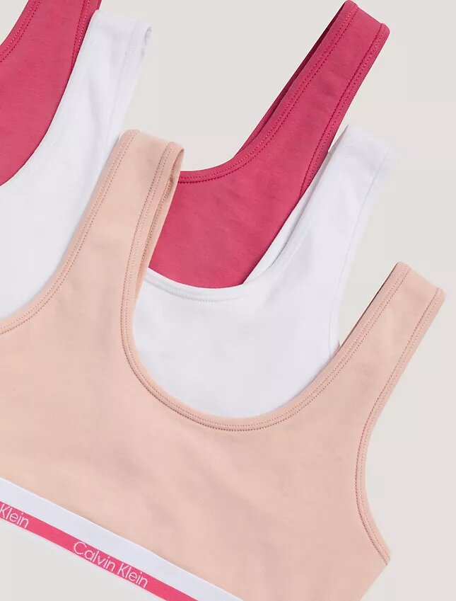 Σετ 3 βραδινών Bralette από Cotton Stretch για κορίτσια Σετ 3 βραδινών Bralette από Cotton Stretch για κορίτσια