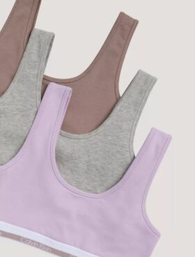 Σετ 3 βραδινών Bralette από Cotton Stretch για κορίτσια