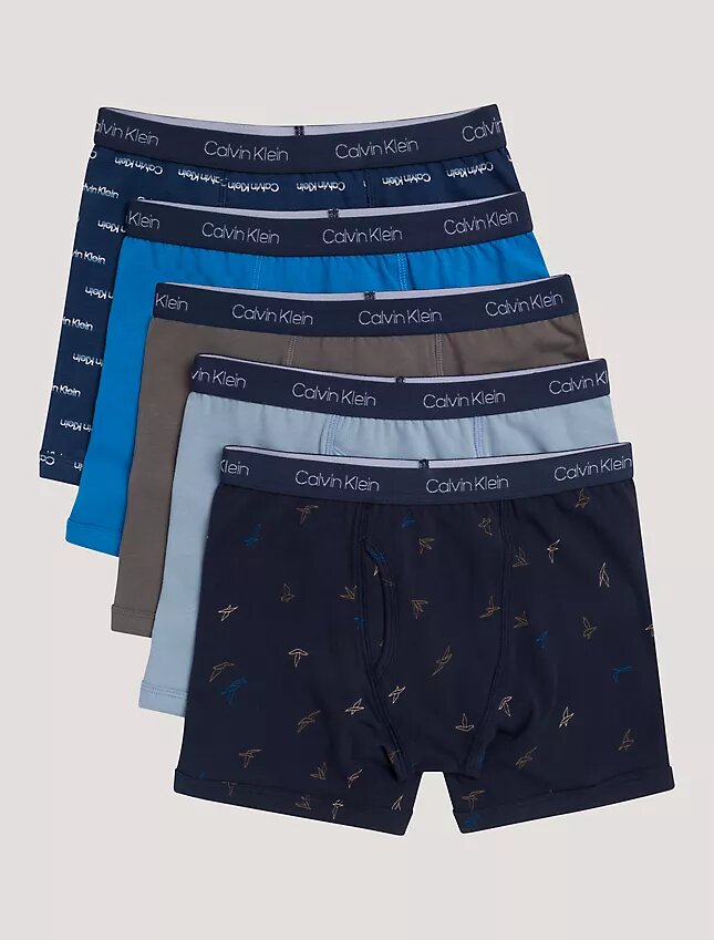 Σετ 5 βαμβακερών Cotton Stretch μποξεράκια για αγόρια Σετ 5 βαμβακερών Cotton Stretch μποξεράκια για αγόρια