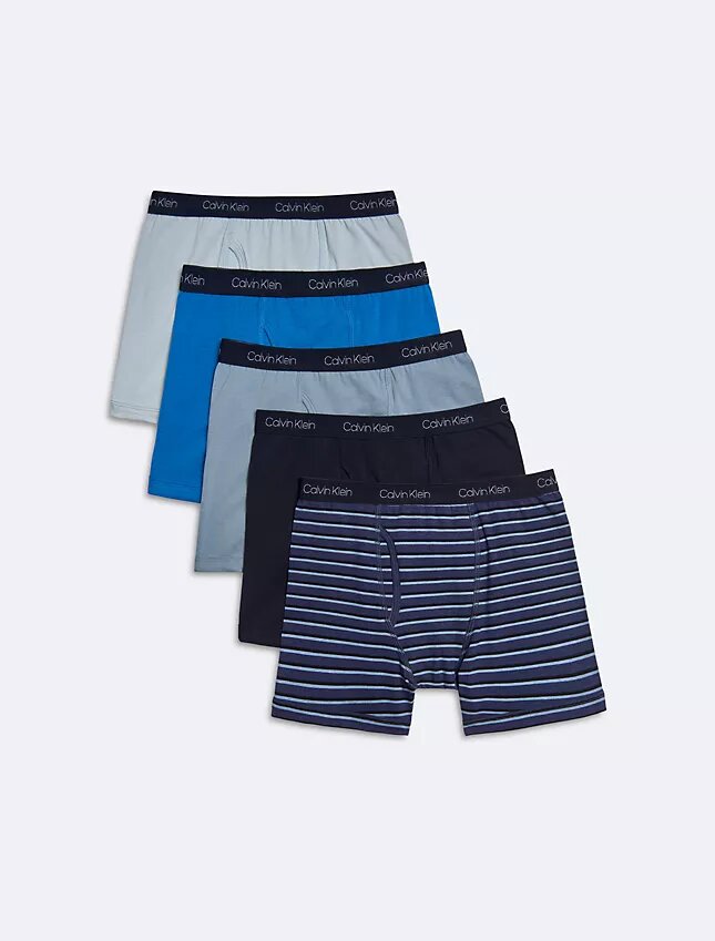 Σετ 5 βαμβακερών Cotton Stretch μποξεράκια για αγόρια Σετ 5 βαμβακερών Cotton Stretch μποξεράκια για αγόρια