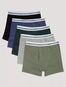Σετ 5 βαμβακερών Cotton Stretch μποξεράκια για αγόρια