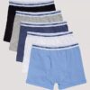 Σετ 5 βαμβακερών Cotton Stretch μποξεράκια για αγόρια Σετ 5 βαμβακερών Cotton Stretch μποξεράκια για αγόρια
