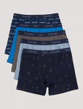 Σετ 5 βαμβακερών Cotton Stretch μποξεράκια για αγόρια