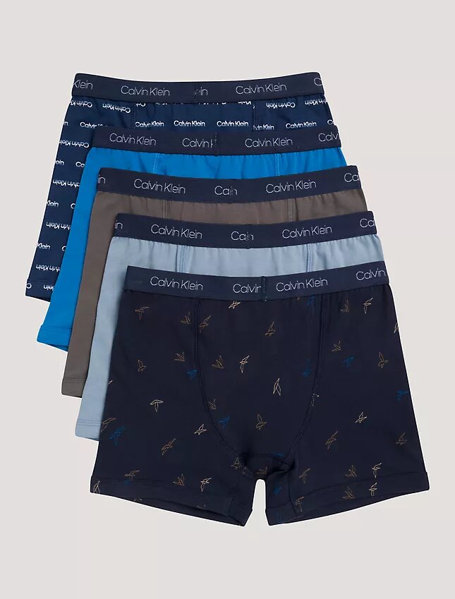 Σετ 5 βαμβακερών Cotton Stretch μποξεράκια για αγόρια Σετ 5 βαμβακερών Cotton Stretch μποξεράκια για αγόρια