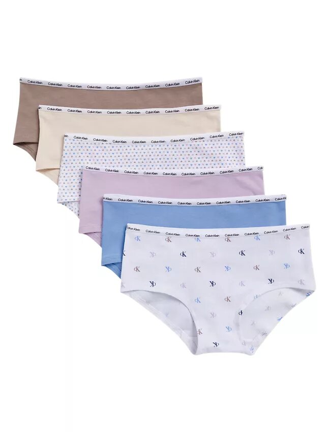 Σετ 6 βαμβακερών Cotton Stretch Hipster για κορίτσια Σετ 6 βαμβακερών Cotton Stretch Hipster για κορίτσια