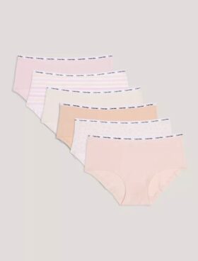 Σετ 6 βαμβακερών Cotton Stretch Hipster για κορίτσια Σετ 6 βαμβακερών Cotton Stretch Hipster για κορίτσια