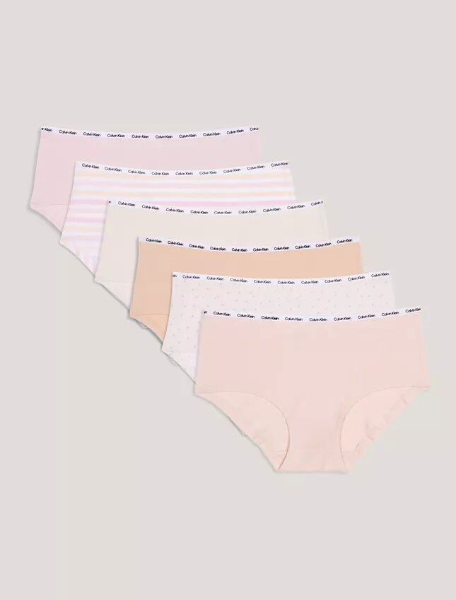 Σετ 6 βαμβακερών Cotton Stretch Hipster για κορίτσια Σετ 6 βαμβακερών Cotton Stretch Hipster για κορίτσια