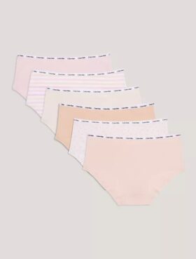 Σετ 6 βαμβακερών Cotton Stretch Hipster για κορίτσια Σετ 6 βαμβακερών Cotton Stretch Hipster για κορίτσια