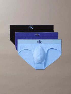 Σλιπ σε πακέτο των 3 τεμαχίων από Cotton Stretch με γραφικό Monogram