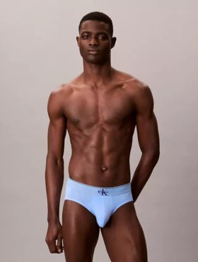 Σλιπ σε πακέτο των 3 τεμαχίων από Cotton Stretch με γραφικό Monogram