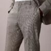 Στενό παντελόνι με μοτίβο houndstooth Στενό παντελόνι με μοτίβο houndstooth