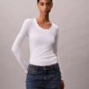 Στενό T-shirt από Modal Στενό T-shirt από Modal