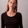 Στενό T-shirt από Modal Στενό T-shirt από Modal