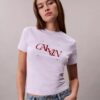 Στενό T-shirt με διαχωρισμένο λογότυπο