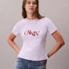 Στενό T-shirt με διαχωρισμένο λογότυπο