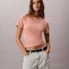 Στενό T-shirt με γραφικό λογότυπο Στενό T-shirt με γραφικό λογότυπο