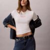 Στενό T-shirt με γραφικό λογότυπο Στενό T-shirt με γραφικό λογότυπο