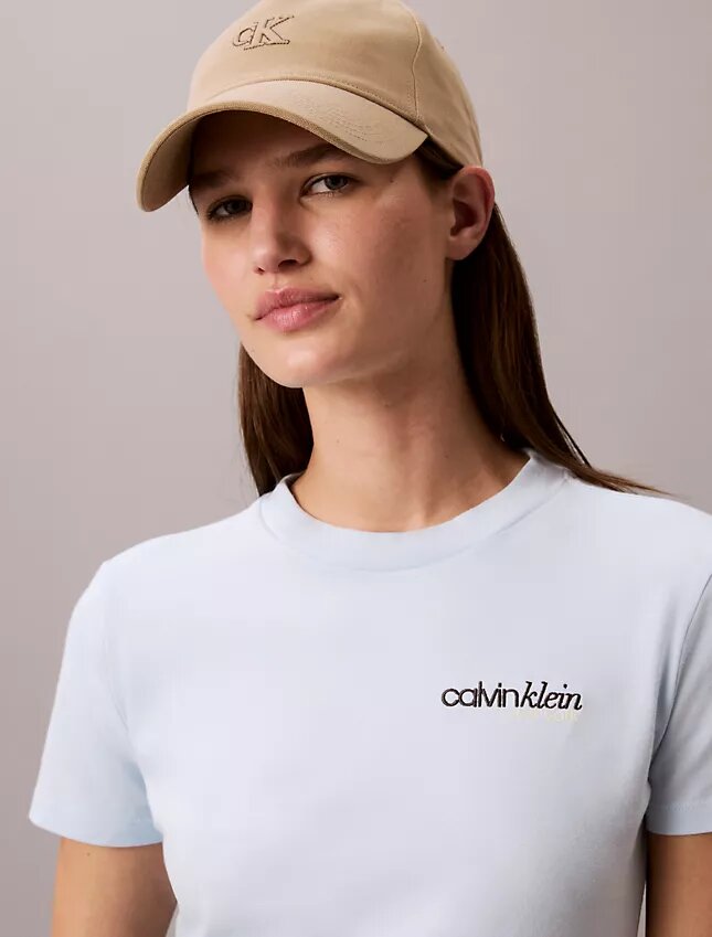 Στενό T-shirt με γραφικό λογότυπο Στενό T-shirt με γραφικό λογότυπο