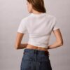 Στενό T-shirt με γραφικό λογότυπο Στενό T-shirt με γραφικό λογότυπο