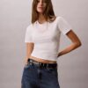 Στενό T-shirt με γραφικό λογότυπο Στενό T-shirt με γραφικό λογότυπο