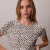 Στενό T-shirt με πτυχώσεις