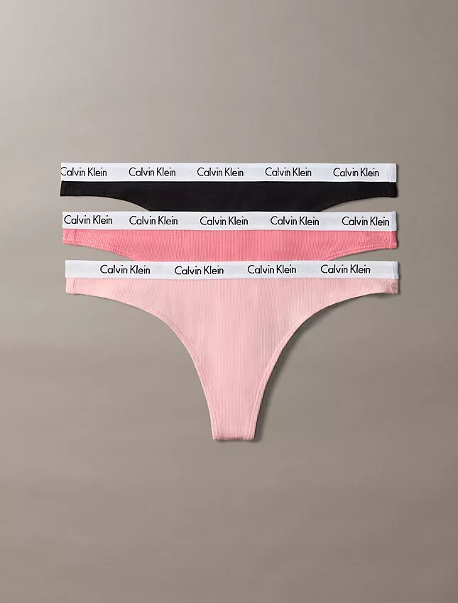 Στρινγκ Carousel από Cotton Stretch με ραβδώσεις, σε συσκευασία των 3 τεμαχίων Thong Στρινγκ Carousel από Cotton Stretch με ραβδώσεις, σε συσκευασία των 3 τεμαχίων Thong