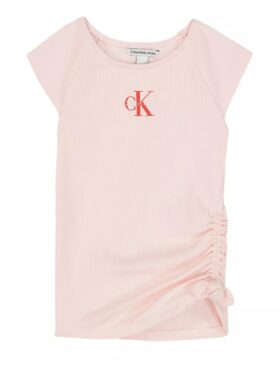 Τ-shirt για κορίτσια Monologo με πτυχώσεις στο πλάι