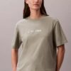 T-shirt με στρογγυλό λαιμό και τυπικό λογότυπο, ευρύχωρη εφαρμογή T-shirt με στρογγυλό λαιμό και τυπικό λογότυπο, ευρύχωρη εφαρμογή