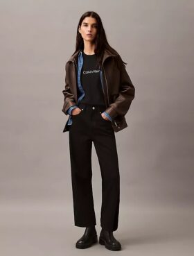 Τ-shirt με στρογγυλό λαιμό και τυπικό λογότυπο σε φαρδιά γραμμή