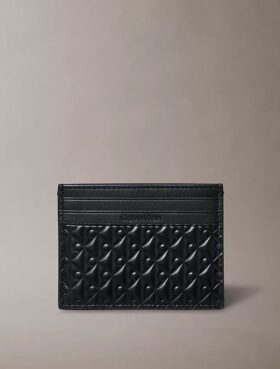 Θήκη καρτών με ανάγλυφο μοτίβο Monogram σε όλη την επιφάνεια