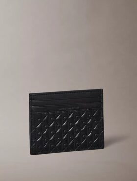 Θήκη καρτών με ανάγλυφο μοτίβο Monogram σε όλη την επιφάνεια