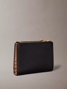 Θήκη καρτών με διπλό φερμουάρ και λογότυπο με μεταλλική επένδυση