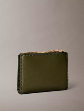 Θήκη καρτών με διπλό φερμουάρ και λογότυπο με μεταλλική επένδυση