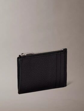 Θήκη καρτών με φερμουάρ και ανάγλυφο λογότυπο