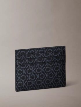 Θήκη καρτών με μοτίβο Monogram σε σχήμα βότσαλου
