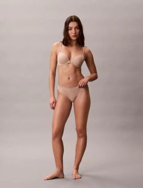 Thong από ελαστική Microfiber με δαντέλα