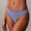 Thong από ελαστική Microfiber με δαντέλα Thong από ελαστική Microfiber με δαντέλα