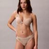 Thong από ελαστική Microfiber με δαντέλα, σε συσκευασία 3 τεμαχίων