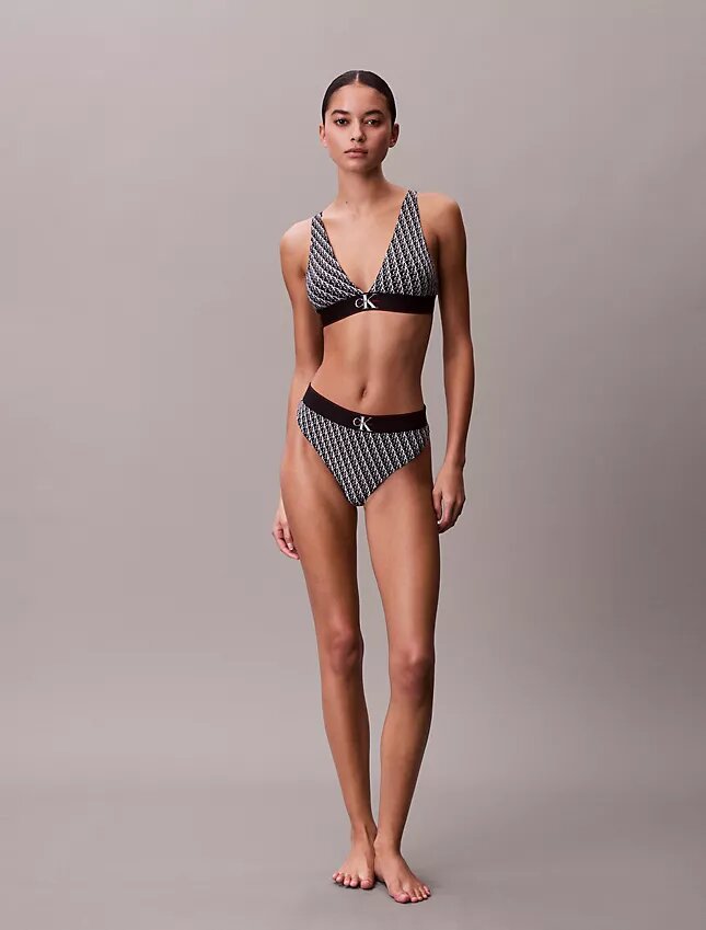 Thong από ελαστική Microfiber με γραφικό Monogram Thong από ελαστική Microfiber με γραφικό Monogram