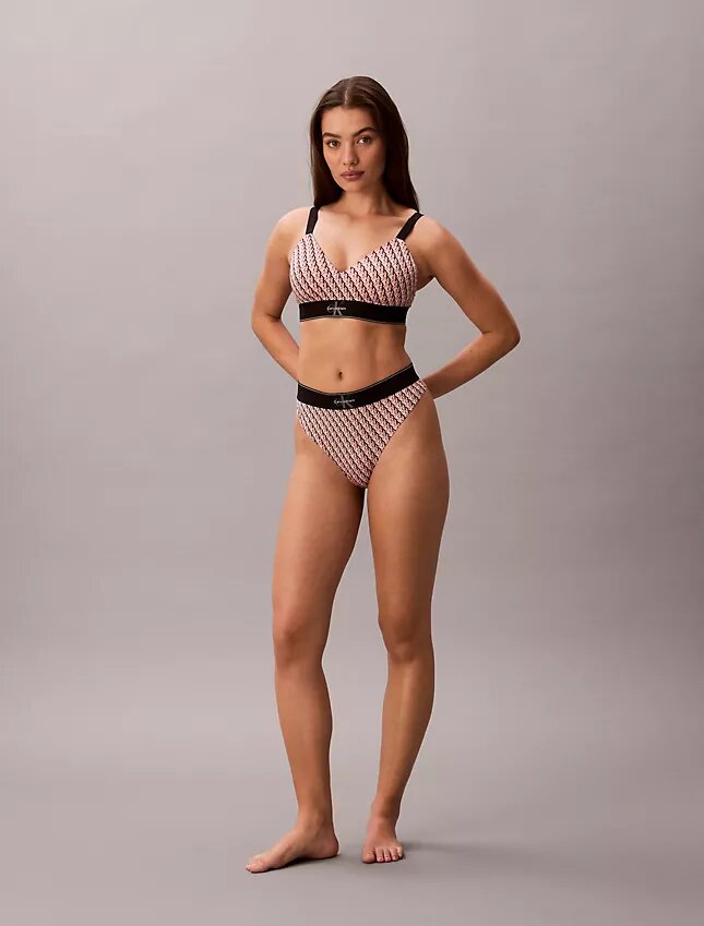 Thong από ελαστική Microfiber με γραφικό Monogram Thong από ελαστική Microfiber με γραφικό Monogram