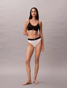Thong από ελαστική Microfiber με γραφικό Monogram